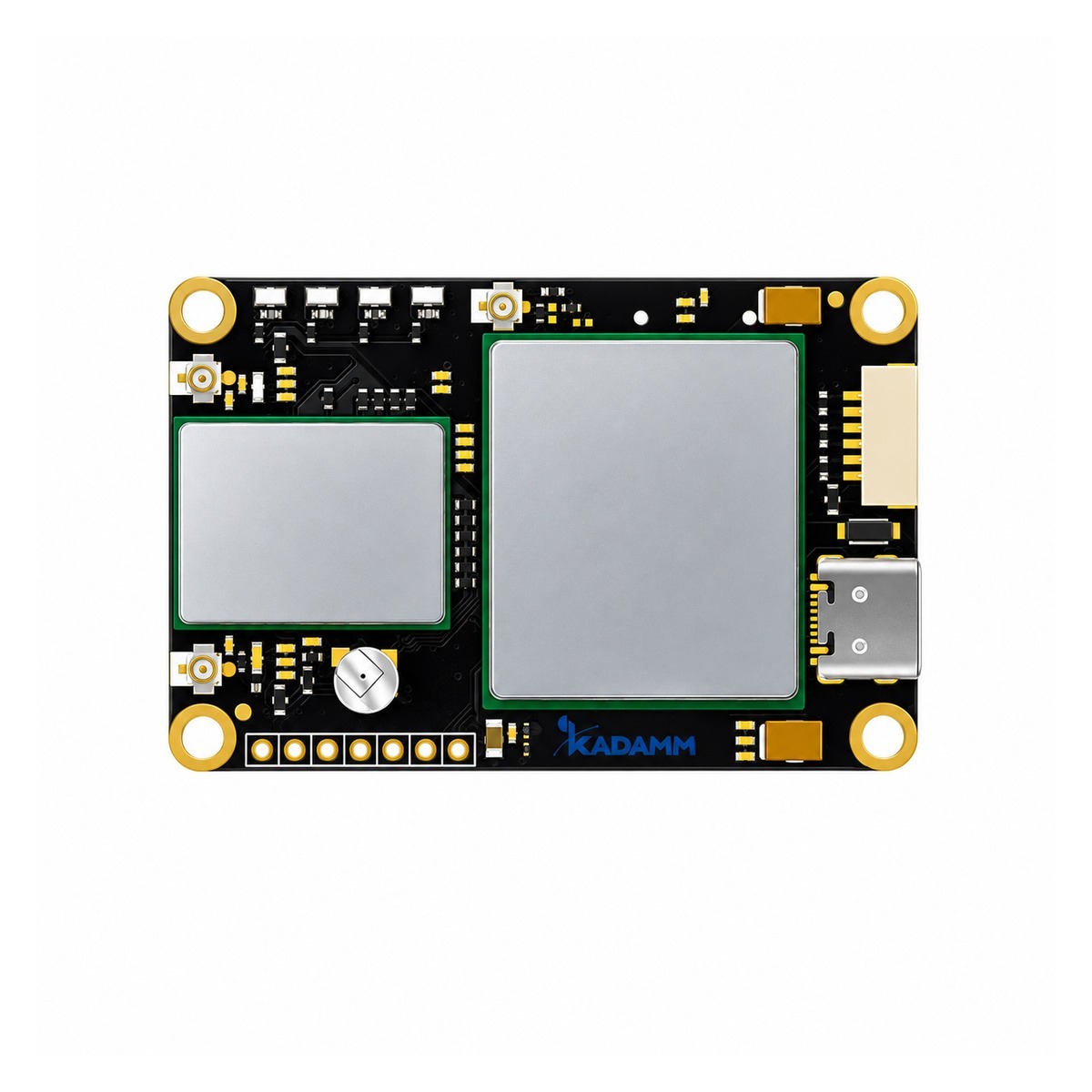 KADAMM GNSS-RTK-MOD-L125-1 — двухантенные RTK-модули ГНСС L1 / L2 / L5 с модемом 4G и картой microSD, курс 0,1° при базе 1 м