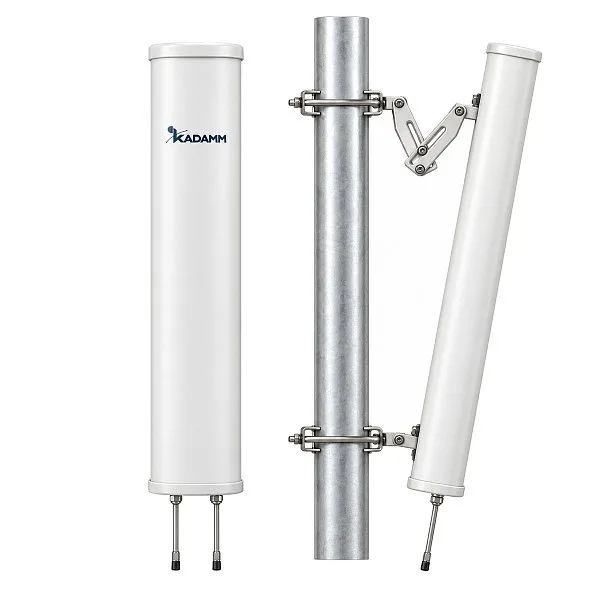 KADAMM APW4960120VH18 — внешняя секторная антенна Wi-Fi 4900–5950 МГц, 17 дБи, 2 порта