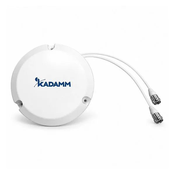 KADAMM I-ATO5-698/4200M — многодиапазонная потолочная ненаправленная (всенаправленная) антенна 698–960 / 1710–2700 / 3300–4200 МГц, 5 дБи, 2 порта