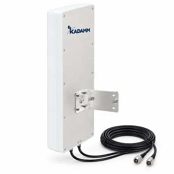 KADAMM O-ATP14-1710/2700M-2 — наружная направленная панельная антенна 1710–2700 МГц, 14 дБи, 60°, 2 порта