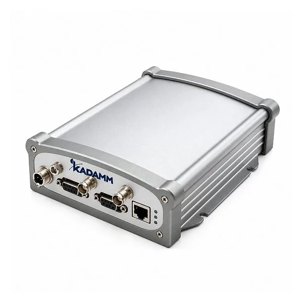 KADAMM GNSS-RTK-RX-B9 — двухантенный RTK-приёмник ГНСС в корпусе с ИНС, Ethernet и RS-232, питание 9–36 В
