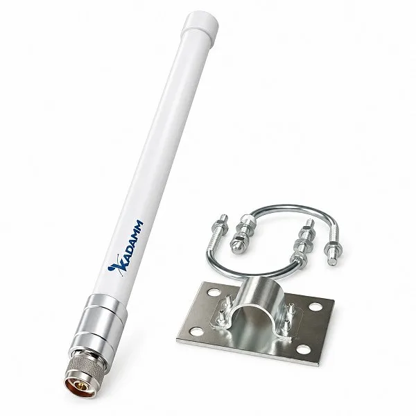 KADAMM AC-868/915 — стеклопластиковые всенаправленные антенны 780–880 МГц и LoRa 868 / 915 МГц, 6–8 дБи, разъём N