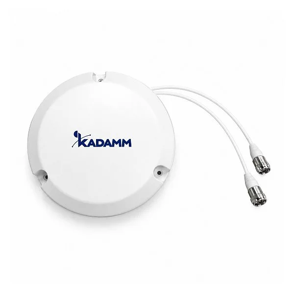 KADAMM I-ATO6-617/6000M-3 — многодиапазонная потолочная ненаправленная (всенаправленная) антенна 617–960 / 1710–2700 / 3300–6000 МГц, 6 дБи, 2 порта