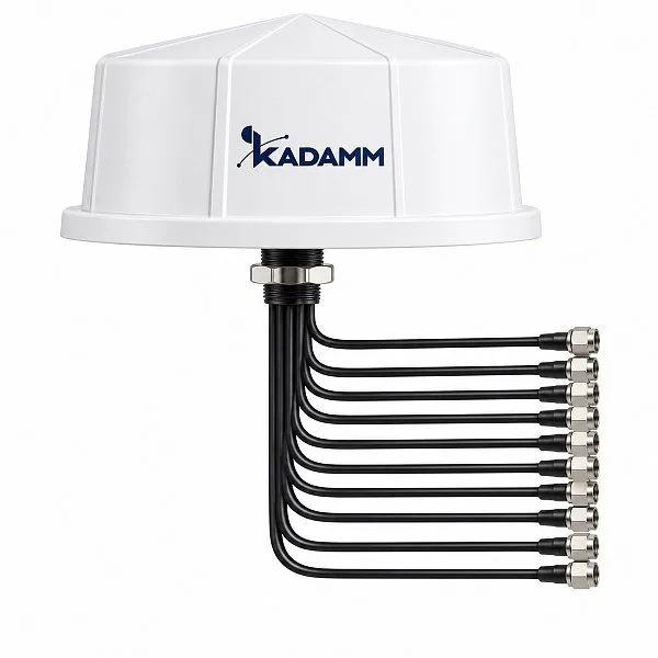 KADAMM GNSS-5G8W2-3 — комбинированная антенна 4G/5G MIMO 8×8 + Wi-Fi + ГНСС, 11 выводов, IP67