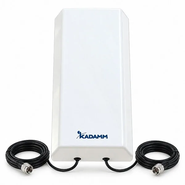 KADAMM O-ATP14-698/3800M — наружная направленная панельная антенна 698–960 / 1710–2690 / 3300–3800 МГц, 14 дБи, 60°, 2 порта