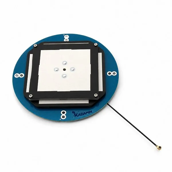 KADAMM GNSS-RTK-ER — встраиваемые многочастотные антенны ГНСС на круглой плате Ø80–134 мм, МШУ 35–40 дБ