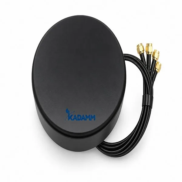 KADAMM 5G4-6.5 — антенна 4G/5G MIMO 4×4 600–6000 МГц, 6,5 дБи, 4 кабеля SMA